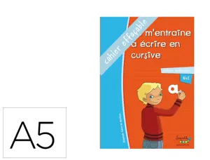 Cahier entrainement hamelin serpopdile je m entraine a    ecrire en cursive a5 55 pages avec stylo — Non classé