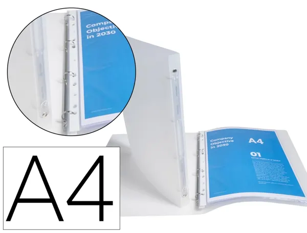 Classeur exacompta chromaline couv souple capacite 140 feuilles 4 anneaux dos de 20 mm dim 32x25 cm coloris — Non…