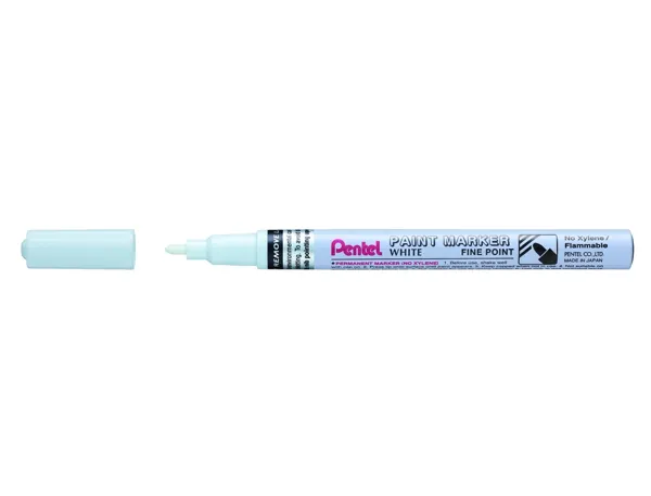 Marqueur pentel peinture paint marker multi-supports pointe fine 2,9mm coloris blanc — Non classé