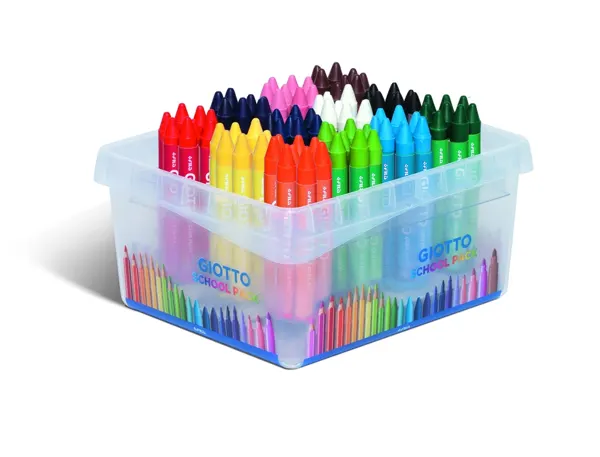 Classpack Crayons A La Cire Cera Maxi Giotto Forme Ronde 11 mm 10 cm 96 Unites Coloris Assortis — Activités artistiques