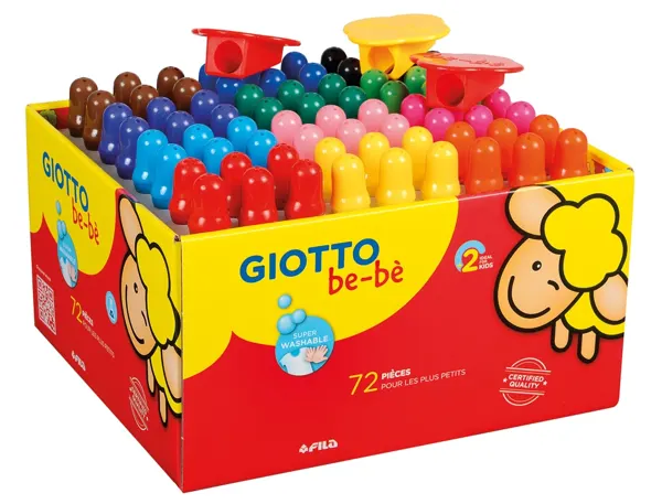 Classpack crayons de couleur maxi be be giotto 10cm mine   7mm 72 unites et 3 tailles    crayons offerts coloris — Non classé