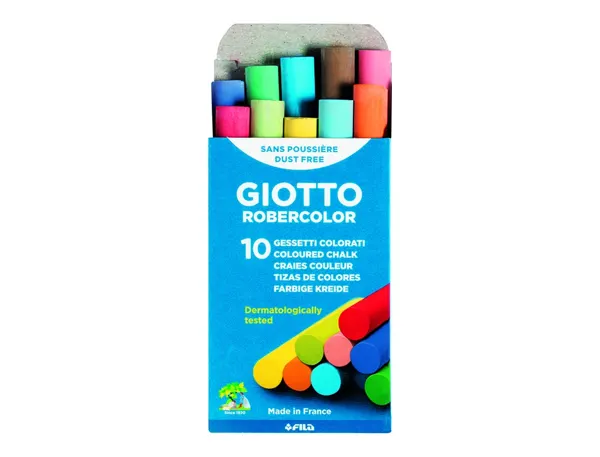 Boite De Craies Standard Giotto Tableaux Et Ardoises 10 Unites Coloris Assorties — Aménagement d'espace