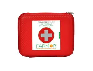 Trousse de secours farmor universelle 5 a 10 personnes  multi poches de rangement     coloris rouge — Non classé