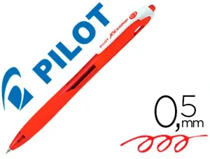 Stylo-bille pilot rexgrip écriture 0.5mm encre ultra douce corps caoutchouté rétractable rechargeable couleur rouge — Non…