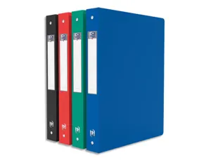 Classeur oxford memphis 4 anneaux ronds 30mm polypropylène 10/10e dos 40mm étiquette dos coloris assortis standard — Non…