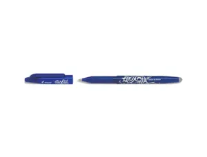 Roller pilot frixion ball écriture moyenne 0.7mm encre effaçable grip préhension rechargeable gomme sertie coloris bleu —…