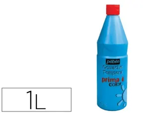 Gouache pébéo primacolor liquide inodore onctueuse application facile coloris bleu flacon 1000ml — Non classé