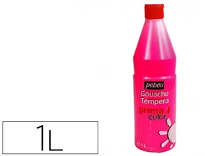 Gouache pébéo primacolor liquide inodore onctueuse application facile coloris rouge flacon 1000ml — Non classé