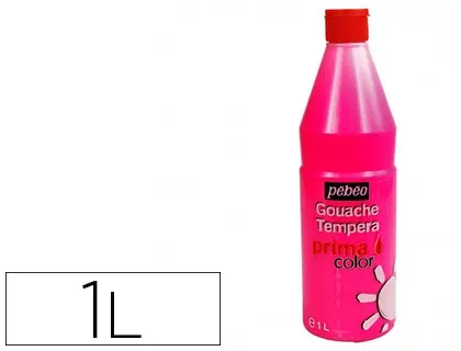 Gouache pébéo primacolor liquide inodore onctueuse application facile coloris rouge flacon 1000ml — Non classé