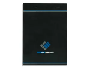 Bloc bureau conquerant sept direction agrafé en tête couverture noir verni 210x297mm 70g 5x5 200pages détachables — Non…