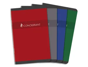 Carnet piqué conquérant sept papier surfin 70g couverture carte couchée vernie 250g 9x14cm 96 pages 5x5mm — Non classé