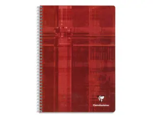 Cahier clairefontaine papier vélin velouté couverture pelliculée reliure intégrale a4 21x29,7cm 180 pages 90g 5x5mm — Non…
