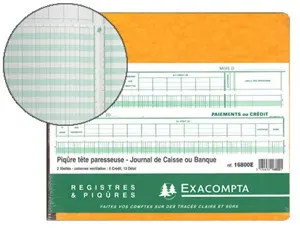 EXACOMPTA Piqûre "Journal de caisse ou banque", 270 x 320 mm — Registres & manifolds