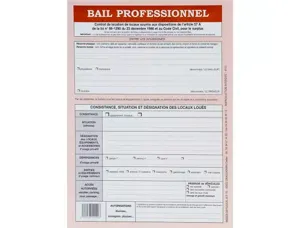 WEBER Formulaire français "Bail professionnel" — Registres & manifolds