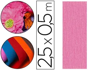 Papier crépon clairefontaine densité crêpage 60% 40g/m2 50cmx2.5m unicolore cyclamen — Non classé
