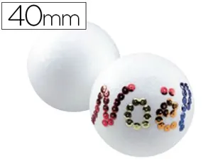 Boule styropor à décorer diamètre 40mm — Non classé