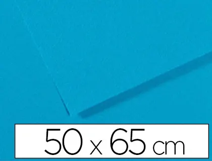 Papier dessin canson feuille mi-teintes nº595 grain gélatiné haute teneur coton 160g 50x65cm unicolore bleu turquoise — Non…