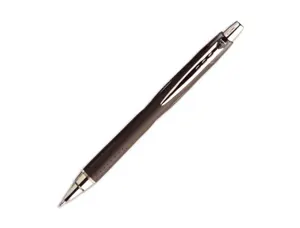 Stylo-bille uniball jetstream rt écriture moyenne 0.8mm encre gel rétractable grip antiglisse agrafe métal coloris noir —…