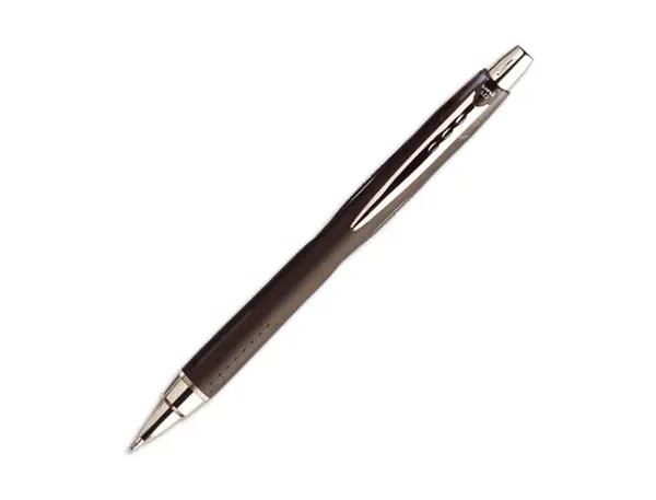 Stylo-bille uniball jetstream rt écriture moyenne 0.8mm encre gel rétractable grip antiglisse agrafe métal coloris noir —…