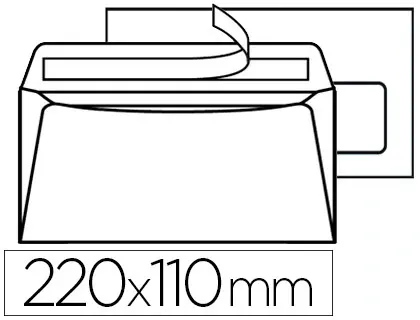 Enveloppe gpv green dl 110x220mm 75g adhésive fenêtre 35x100mm coloris blanc boîte 500 unités — Non classé