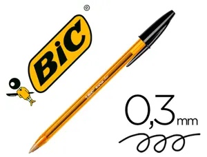 Stylo-bille bic cristal écriture fine 0.4mm encre classique bille indéformable capuchon couleur encre noir — Non classé