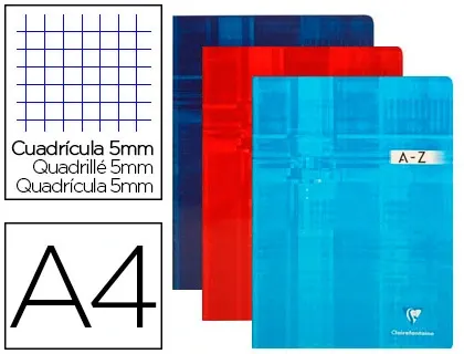 Répertoire clairefontaine piqûre papier vélin velouté couverture pelliculée lavable a4 210x297mm 96 pages 90g 5x5mm — Non…