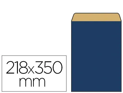 Pochette kraft vergé 60g 180x60x350mm coloris bleu — Non classé