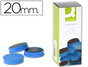 Aimant q-connect diamètre 20mm affichage signalisation toutes surfaces métalliques coloris bleu boîte 10 unités — Non classé