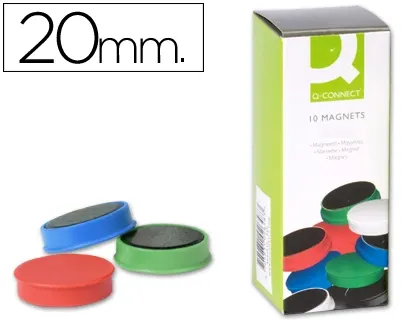 Aimant q-connect diamètre 20mm affichage signalisation toutes surfaces métalliques coloris assortis boîte 10 unités — Non…