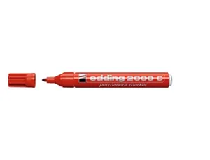Marqueur edding permanent e2000c pointe ogive tracé 1.5/3mm corps aluminium encre faible odeur séchage rapide rouge — Non…