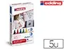 Marqueur Textile Edding E4500 Pointe Moyenne Tracé 2/3mm Indélébile 60 Degrés Séchage Rapide Étui 5 Unités —… — vue 2