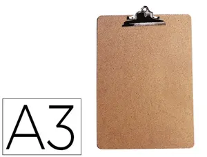 Porte-bloc q-connect carton extra rigide a3 pince métallique — Non classé
