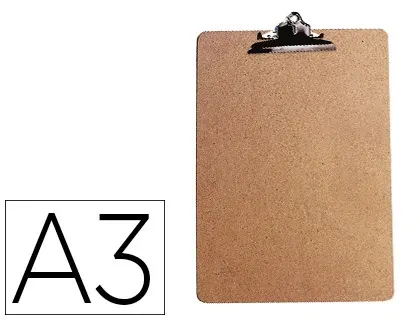 Porte-bloc q-connect carton extra rigide a3 pince métallique — Non classé