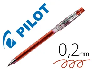 Stylo-bille pilot g-tec-c4 pointe hi-tec écriture extra fine 0.2mm encre gel corps translucide rouge — Non classé