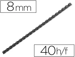Anneau plastique à relier fellowes dos rond capacité 40f 8mm diamètre 300mm longueur coloris noir boîte 100 unités — Non…