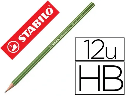 Crayon graphite stabilo greengraph hexagonal bois fsc vernis mat mine ultra résistante hb — Non classé