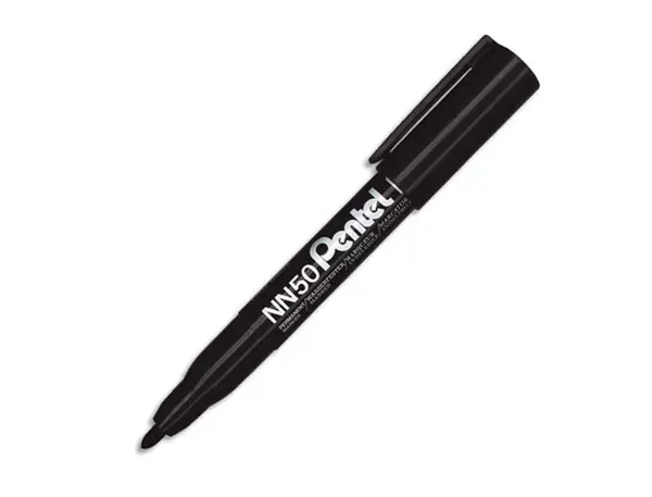 Marqueur pentel nn50 permanentpointe conique tracé 1.1mm encre indélébile corps plastique recyclé tout support noir nn 5 —…