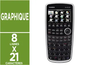 Calculatrice casio graphique fx-cg20 21 chiffres écran géant lcd 8 lignes connexion pc/graphique 188.5x89.5x20.6mm 230g —…