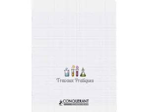 Cahier travaux pratiques conquérant classique couverture pp incolore a4+ 24x32cm 96 pages 90g dessin 90g séyès/uni — Non…