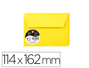 Enveloppe visite clairefontaine pollen c6 114x162mm 120g jaune soleil étui 20 unités — Non classé