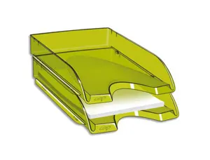 Corbeille à courrier cep happy polystyrène antichoc a4 superposable verticale/escalier 348x257x66mm coloris vert bambou —…