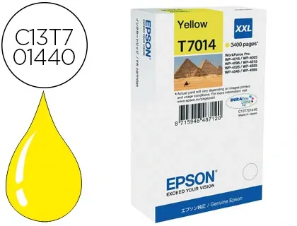 Cartouche d'encre original epson c13t70144010 3400 p jaune — Non classé