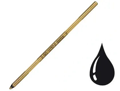 Recharge universelle stylo-bille courte laiton largeur moyenne coloris noir — Non classé