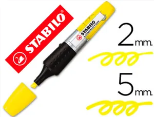 Surligneur stabilo luminator tracé 2/5mm encre liquide niveau visible base ergonomique coloris jaune — Non classé