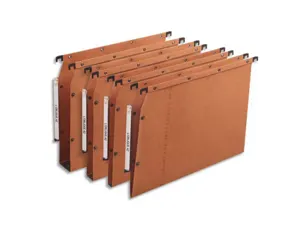 Dossier suspendu l'oblique azv ultimate kraft 240g armoire entraxe 330mm h275mm fond v porte-étiquette boîte 25 unités —…