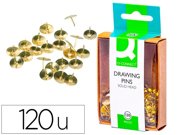 Punaise q-connect laiton diamètre 10mm boîte plastique 120 unités — Non classé
