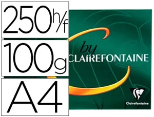 Papier vergé clairefontaine jet d'encre et laser a4 100g/m2 filigrané haute gamme unicolore ivoire paquet 250 feuilles —…