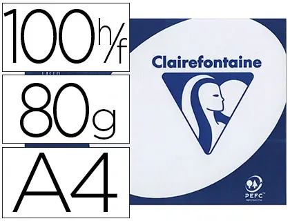 Papier clairefontaine clairalfa extra blanc a4 80g/m2 blancheur 170 opacité 93 rigidité 135 100 feuilles — Non classé