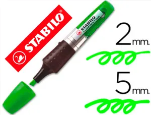 Surligneur stabilo luminator tracé 2/5mm encre liquide niveau visible base ergonomique couleur vert — Non classé