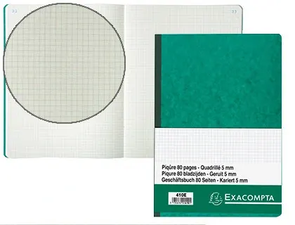 EXACOMPTA Piqûre "Quadrillé 5/5 folioté", 297 x 210 mm — Registres & manifolds